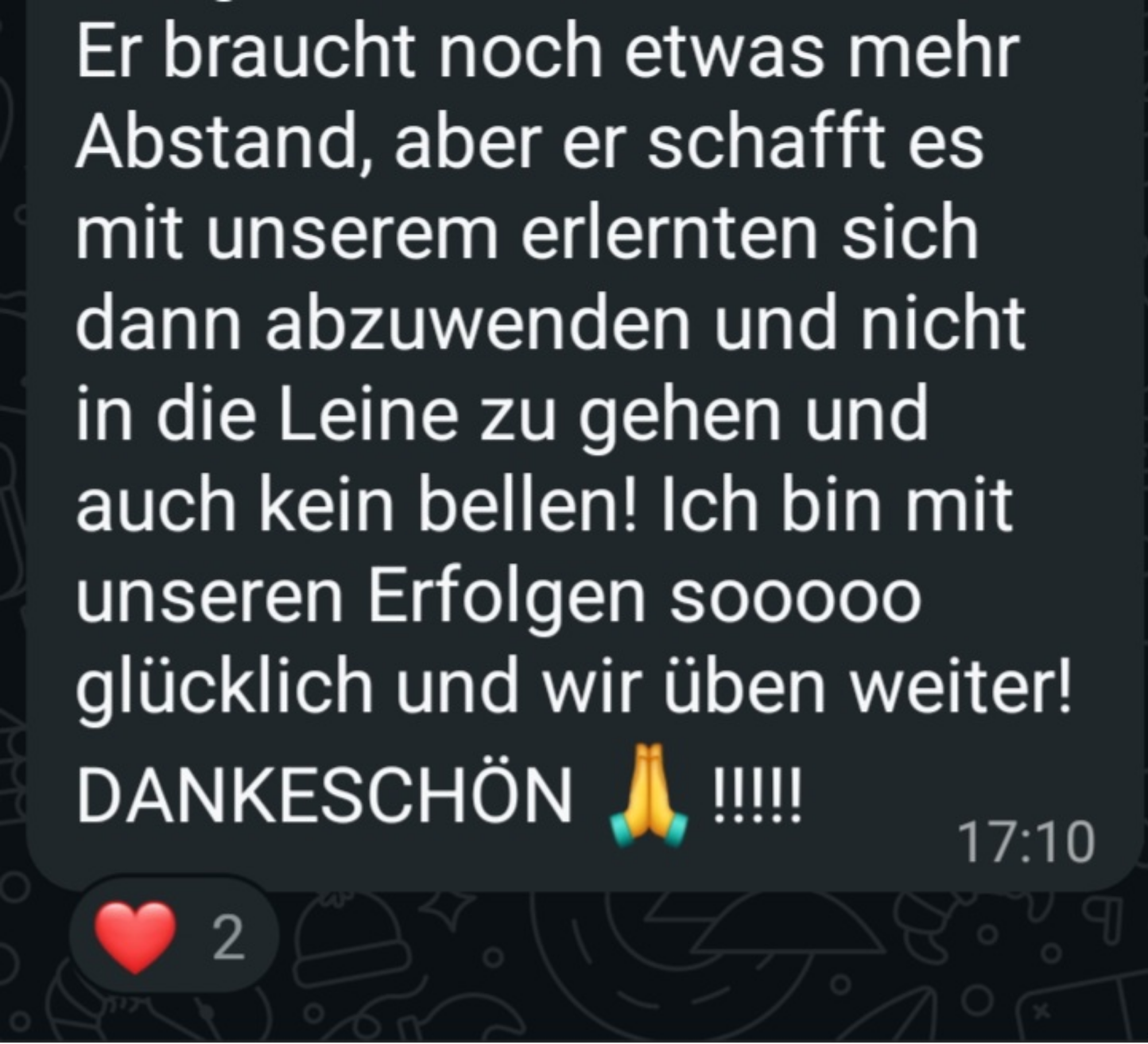 Rückmeldung einer Teilnehmerin