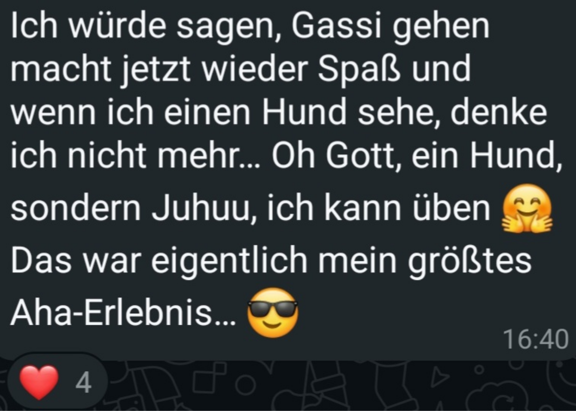 Rückmeldung einer Teilnehmerin